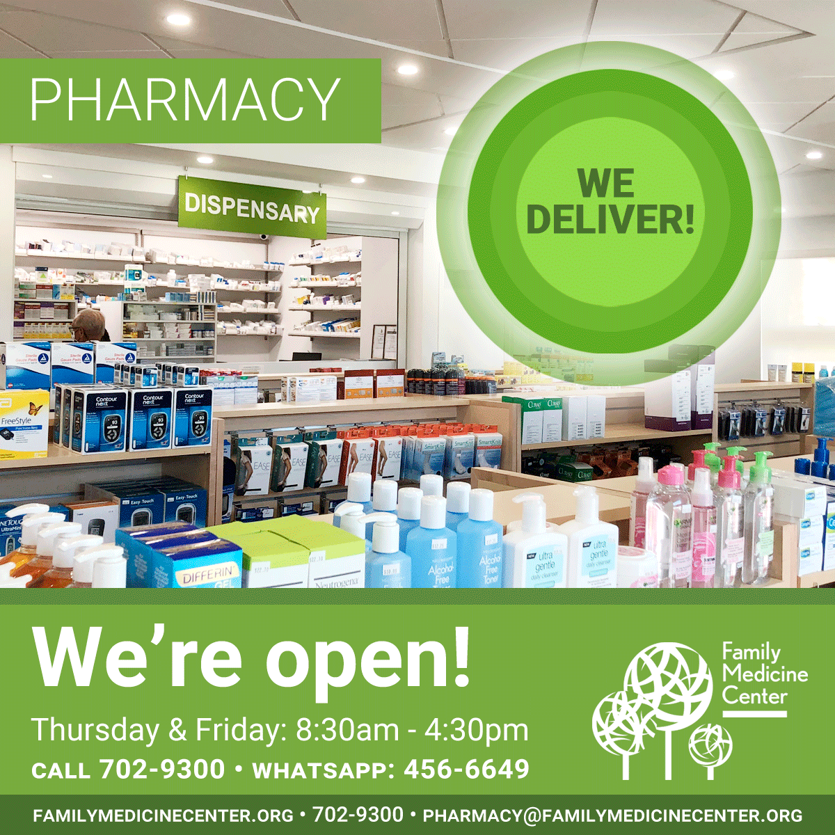 Pharmacy Open Family Medicine Center